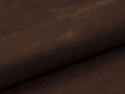 Lederkonzept Alcala Stoff Meterware Wildleder-Imitat Velours Microfaser Möbelstoff Polsterstoff 52 Braun 2