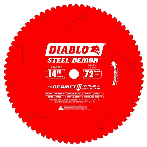 Diablo Steel Demon Cermet II Saw Blade for Medium Metal - 14 x 72-Teeth