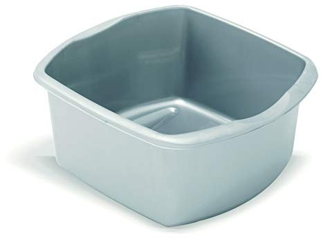 Addis 8 Litre Small Rectangular Bowl, Metallic Silver, 8L, 319251