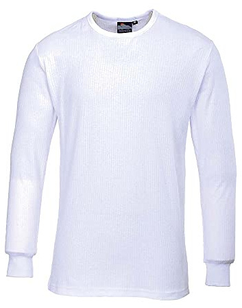 Portwest B123 Isolerad Termo T-Shirt Långärmad Vit, Medium