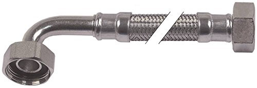 Panicoupe Flexschlauch Anschluss 1: 2: 3/4' 3/4' Arbeitsdruck 10bar gerade-gebogen Länge 1000mm CNS-Umflechtung DN12 DVGW