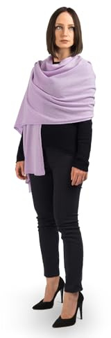 Dalle Piane Cashmere Damen Stola 100% Kaschmir | Hochzeitsschal und Abendstola für Zeremonien und Reisen, 60x205 cm, vier Jahreszeiten, Geschenk für Sie, Made in Italy