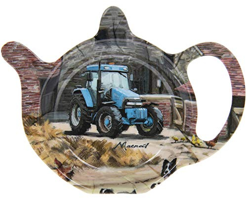 Lesser & Pavey Tea Bag Tidy Holder Teapot Shaped Brown Round Melamine