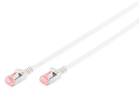 Digitus LAN Cable Cat 6-10m - Slim - RJ45 Network Cable - U/FTP Shielded - 1 Gbps - Compatible with Cat6A - Grey