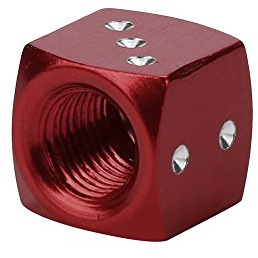 BAULMD 4 StüCk/Set spezielle Würfel-Form Aluminiumlegierung, Luftventile Vorbaukappen Vorbau Staubschutzkappen, Ventilkappen Würfel Stil Reifen für Auto-Styling ZubehöR