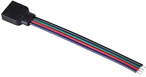 GOTOTOP 20 Stück RGB LED Strip Light Verlängerungskabel, 4-polig, PVC-Anschluss, männlich, weiblich, Stecker, Kabel, LED-Lichtstreifen, Zubehör (3,9 Zoll) (Damen)