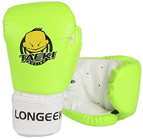 Longeek Barn Boxningshandskar MMA träning junior Sparring stansning slåss i 3-7 år