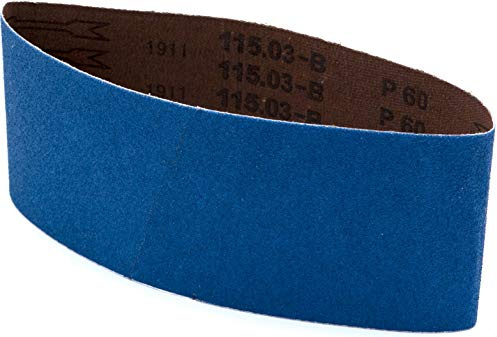 Multiblade 3 bandas de lija profesionales con circonita 75 x 533 mm, grano 40, para madera y metal, calidad profesional, para máquinas de lijar