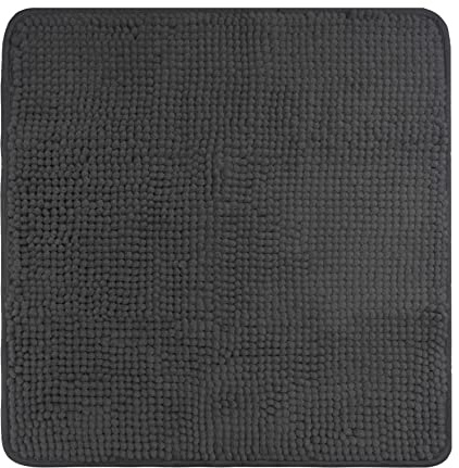 fluffy® WC-Vorleger für Wand-WCs mit Rutschfester Unterseite (50 x 50 cm, Anthrazit)