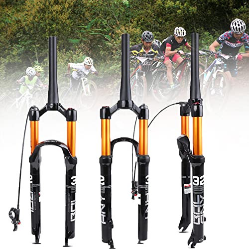 WZFANJIJ MTB Federgabel, Gerade Röhre 1-1/8 Fahrrad Luft Stoßdämpfer Vorderradgabel Federweg 120mm,RemoteLockOut-26inch