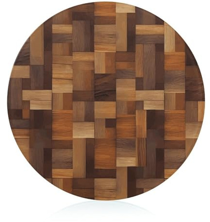 Tagliere in vetro e legno temperato, 20,3 x 20,3 cm, con piedini in gomma, antiscivolo e resistenti al calore, taglieri per frutta, piccoli taglieri regalo per cucina/bar/campeggio/matrimonio/camper