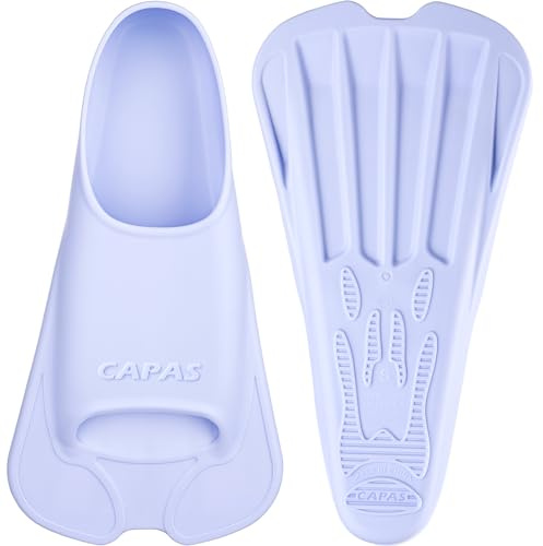 CAPAS Kurze Trainingsflossen | Komfortable Silikon Schwimmflossen | Kurzflossen für Schwimmen | Taucherflossen | Unisex Flossen für Kinder Erwachsene | Kurze Klinge Beinstärke aufbauen
