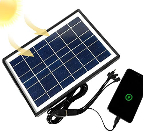 Tumotsit Tragbare Solarladepanele – Handy-Ladegerät Solar Power Bank 8 Wp | Flexibles Solarpanel, Solarbatterie und Ladegerät für Fenster, Zelt, Filiale, Balkon oder Dach