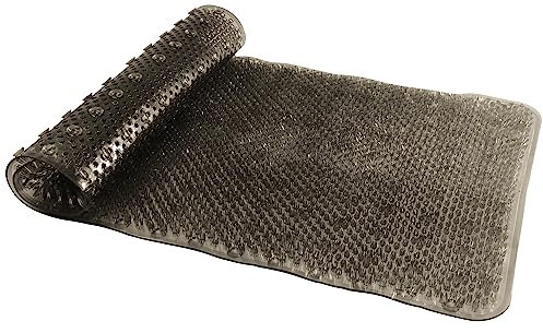 Zahari Home Bathtub Shower Mat, Mocha, 30'x16', Vinyl, Rectangular, Non-Slip, Tubmat