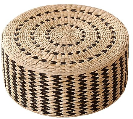 rockible Cojín de meditación Tejido, Almohada de Suelo Tatami, cojín para Sentarse, cojín de Suelo, Almohada de Asiento de Yoga para Oficina, Negro 40cm