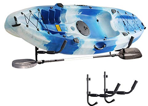 Lnlscle Surfbrett-Wandregal, Innen-Außenlagerung Wandbehang-Haken Dock- oder Wandhalterungs-Aufhängungs-Cradle-Set für Kanu, Kajak, Paddle-Board, Surfbrett, Snowboard, Wake-Board (2er-Pack)