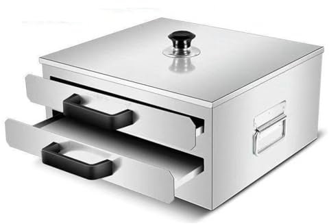 GeRRiT Chino Fideos De Arroz Vaporera Para Rollitos Con Bandeja Extra Acero Inoxidable 304 Cajón Fideos De Arroz Máquina De Rollos Utensilios De Cocina (2 Niveles)