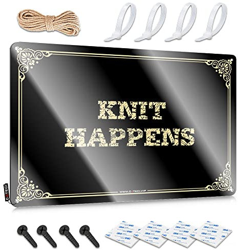 Gaming Metal Tin Decor Knit Happens Tin Sign Metal Vintage Signs Funny Sign Decor (Color : Colour, Size : 30X40CM)