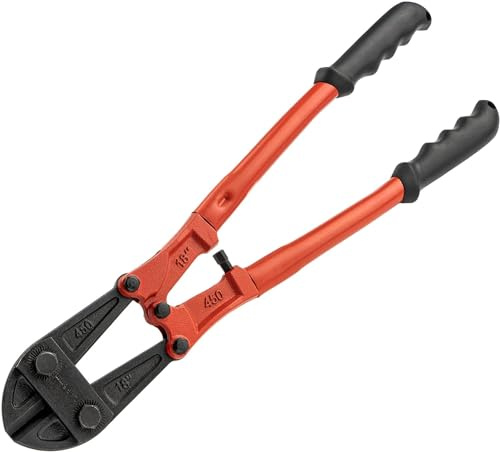Unibos Heavy Duty- 18 Bolt Cutter for Padlocks, Chain, Wire, Mesh, Metal - Adjustable Easy Cut Croppers with Rubberised Anti Slip Grips, Bike Lock & Wire Cutters