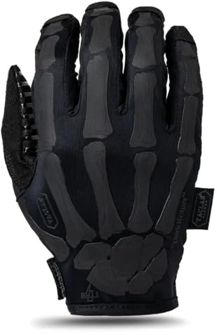 TACLAB Reaper Skeleton Gloves - Thin and Lightweight for Summer, Airsoft, Paintball, Cycling, Motorcycle, Multipurpose (Dark, XL)