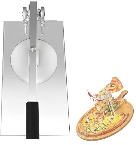 oiakus Manual Pizza Dough Press Machine, 22cm Tortilla Press, Commercial Stainless Steel Pizza Pastry Press Machine, Press Cake Thickness: ±0.3mm, with Extension Rod, for Pizza, Tortilla, Dosa