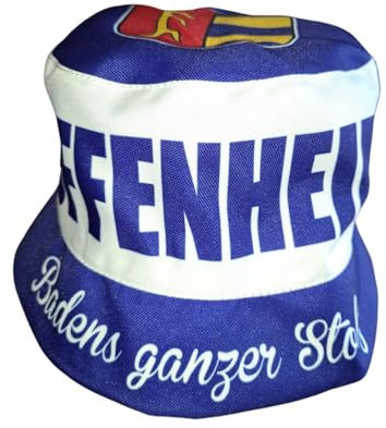 Wallitschek Fischerhut Hoffenheim - Badens ganzer Stolz (hochwertige Qualität), Fanhut, Sonnenhut, Anglerhut, Mütze, Bucket hat, Fussball, 1899