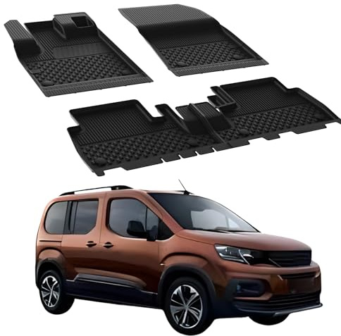 Sahler Fußmatten Automatten kompatibel mit Peugeot Rifter 2018-2026 | 4.5D Premium TPE Gummi Antirutsch Gummimatten Wasserdicht Car Auto Matte Schwarz