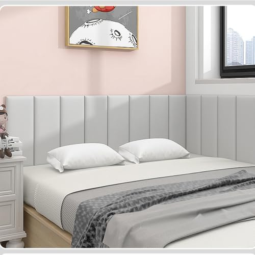 Rembourrage Mural Anti-Collision pour Enfant, Panneaux Muraux Rembourrés,Autocollants Muraux 3D, Panneaux Tête Lit, Tatami Stickers Muraux pour Chambre Coucher,Crèche,A,30x60cm 5Pcs