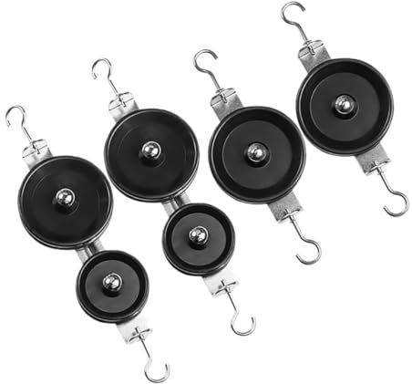 ifundom 4stücke Teiliges Schwerlast-Pulley Block Wheel Für Physikexperimente Mechanische Lehrmittel Für Schüler Bewegliche Und Feste Riemenscheiben Zur Unterstützung des Praktischen