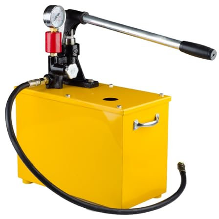 16Mpa Manual Pressure Test Pump, 38ML/time Hydraulic Pressure Test Pump, Pipeline Tester Tool, with Pressure Reducing Valve and Pressure Dial, for Pipeline Pressure Test