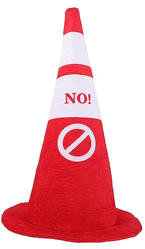 Vaguelly Plüsch Verkehrskegel Hut Für Erwachsene Lustige Cosplay Kopfbedeckung Als Fotorequisite Für Karneval Halloween Und Partys Bequem Und Leicht Tragbar Aus Hochwertigem Material