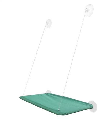 Cat Window Bed, Heavy-Duty Window Hammock Seat, Cats Soft Perch Resting Mat, Secure Windowsill Resting with 4 Strong Suction Cups, Indoor 36x21.5x7.5cm
