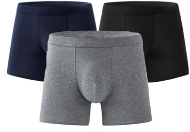3PCS Octipa Men's Ultra-Absorbent Incontinence Boxer Briefs, Men’s Incontinence Pants High Absorbency Boxer Brief, Washable Reusable Leakproof Protective Pants, Leakproof Cotton Briefs for Men (3XL)