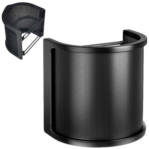 Ruwshuuk Filtro Antiviento - Protector Antiviento para Micrófono | Cubierta Protectora Cancelación De Ruido para Grabación En Streaming Estudio Podcast Música Karaoke