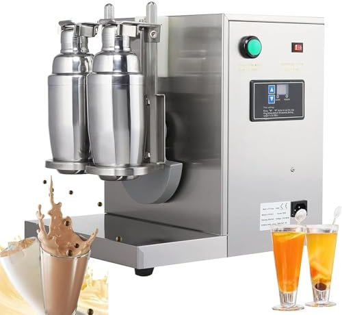 XCSCUK Machine à Shaker Automatique pour thé au Lait, Machine à Shaker pour thé à Bulles/thé au Lait, Shaker à Cocktail électrique à Double Cadre, pour Magasin de Boissons
