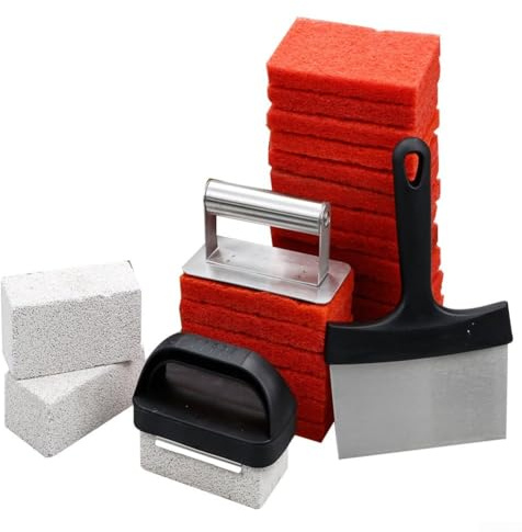 Juego de 26 piezas de limpiador de plancha plana para herramientas resistentes para limpieza profunda y mantenimiento