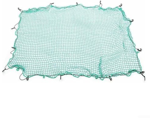 Rete di copertura per rimorchio, resistente, anti-caduta, con ganci e corda elastica, per SUV, furgoni e motoslitte (1,5 × 1,8 m)