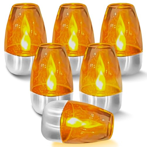 Velas de té solares para exteriores, 6 unidades de velas LED eléctricas, velas solares para exteriores, resistentes al agua, velas solares parpadeantes, lámparas solares para exteriores, lámpara de