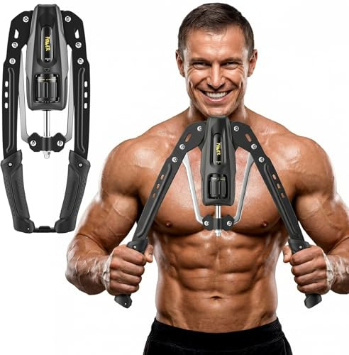 Arm Trainer mit Hydraulikzylinder 10-200kg Widerstand - Verstellbarer Brust Expander für Zuhause - Ganzkörper Training für Arme Schultern Brust - Hydraulischer Fitness Twister Home Gym