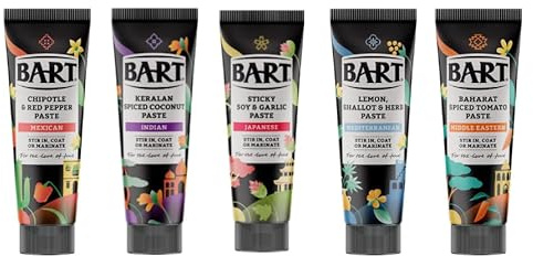 BART Flavour Paste Variety Set, Mexican, Indian, Japanese, Mediterranean, Middle Eastern, Pack of 5