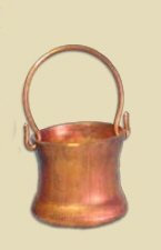 Krippenzubehör, Kupferkübel, Höhe 2cm