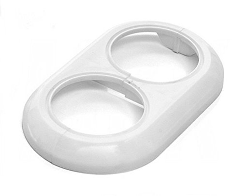 5 Stück: Heizungsrosetten, Heizungsmanschetten, Heizrohrmanschetten, Heizrohrrosetten, Doppelrosetten weiß-12 mm