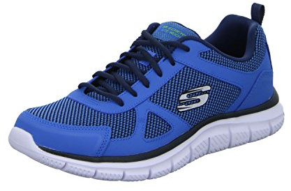 Skechers Herr Track Bucolo Oxford, Blå Lime, 47.5 EU