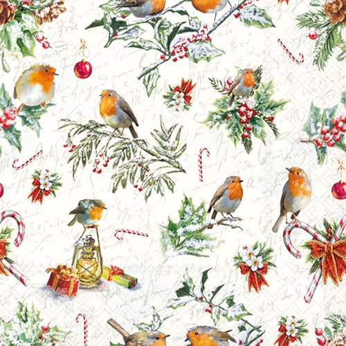ServietteWeihnachtsmotive Vogel 20 Stück