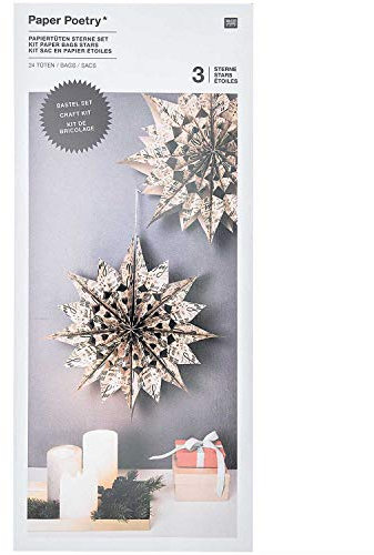 Rico Design NEU 2018!!! Papiertüten Sterne Set, braun