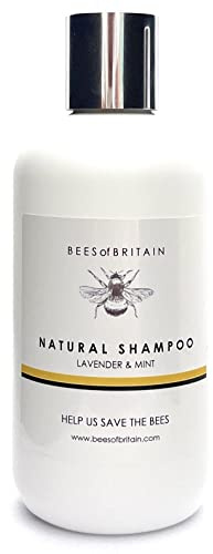 BEES of BRITAIN Lavender & Mint Shampoo – pH 5.5 Balanced for Sensitive Scalps – 99% Natural Origin – 250ml