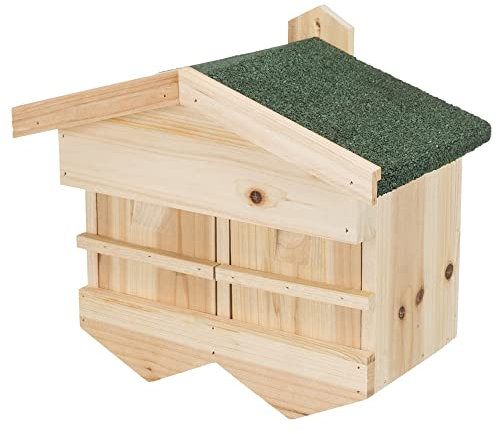 TRIXIE 55909 Nistkasten für Sperlinge, Kiefernholz, 33 × 30 × 21 cm