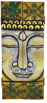 SusggO - Appendichiavi da parete in legno, a forma di armadio, design Buddha, Realizzato a mano artigianalmente, decorazione per la casa (Buddha bianco)