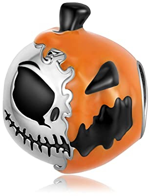 Breloques en forme de crâne squelette et Jack Skellington Sorcière pour bracelet Pandora