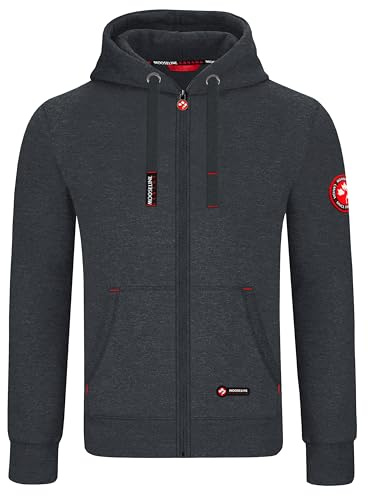 MOOSELINE Herren Sweatjacke Kapuzenjacke Trainingsjacke Hoodie mit Reißverschluss Sweat Jacke